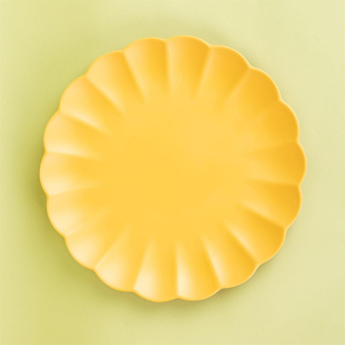 Scalloped Plate, Golden Dawn - Set of 12