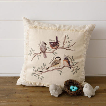 Pillow - Birds On Branch Patch