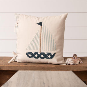 Pillow With Slip- Sail Boat