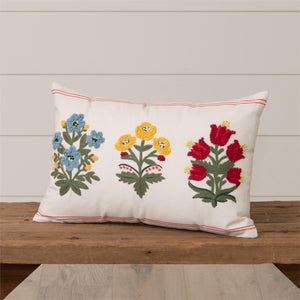Pillow - Assorted Floral Block Silhouette