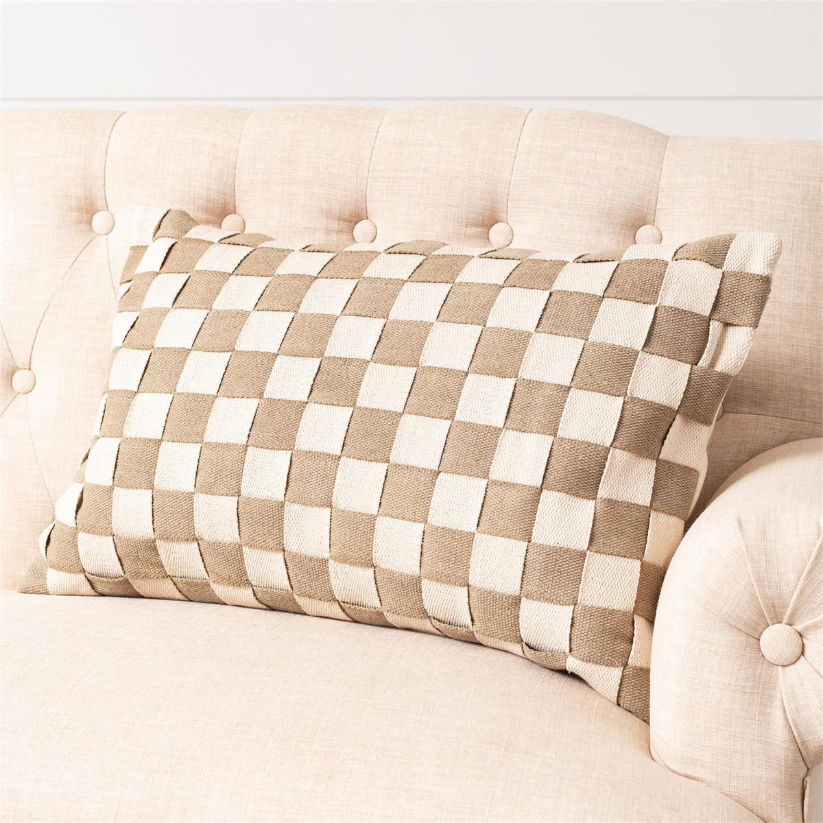 Lumber Pillow - Woven Check