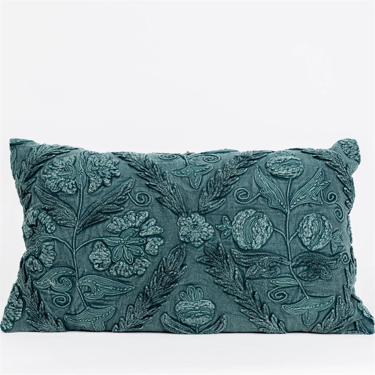 Lumbar Pillow - Green Moody Floral