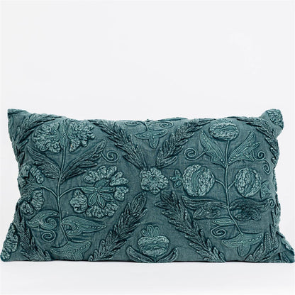 Lumbar Pillow - Green Moody Floral