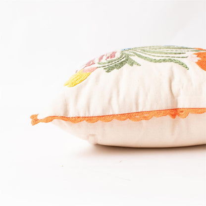 Pillow - Boho Embroidered Floral Vases