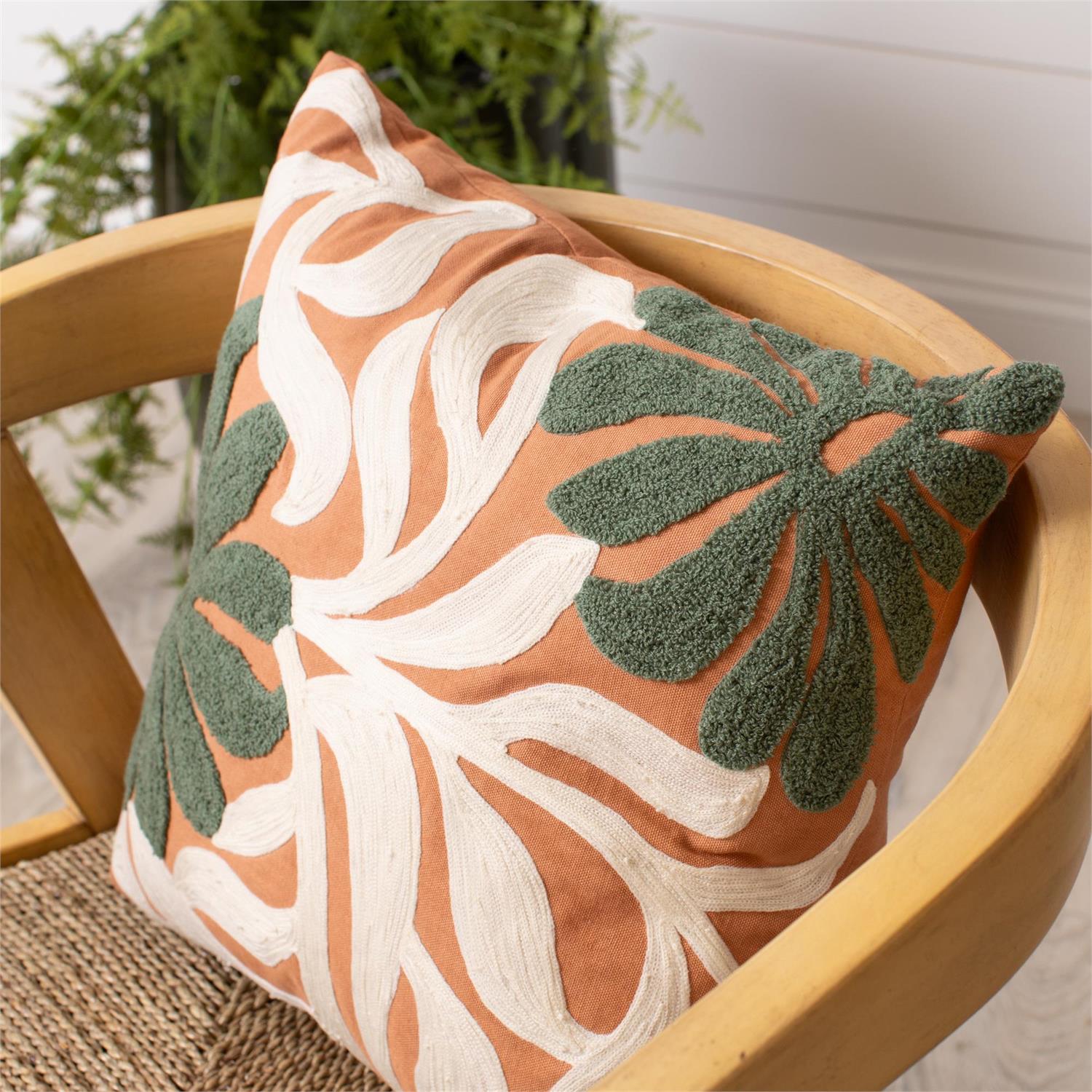 Pillow - Modern Impressions Rust Floral