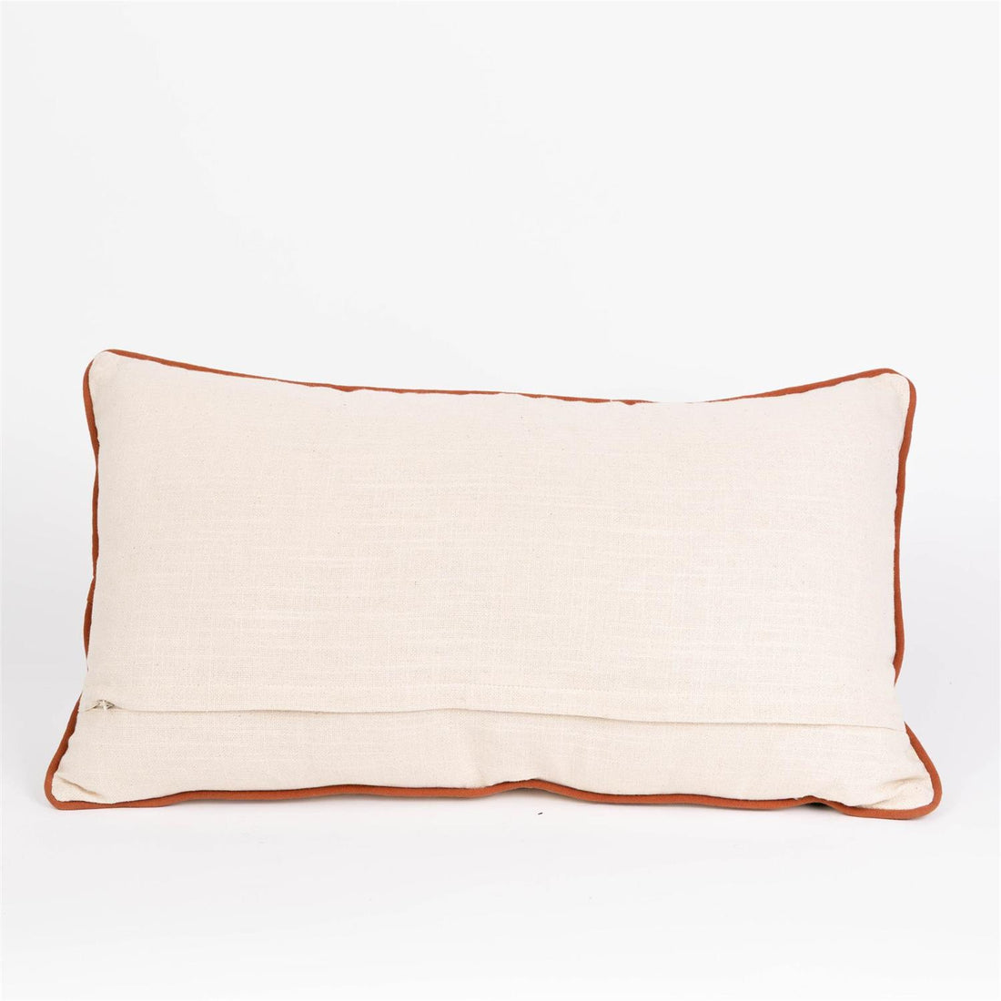 Lumbar Pillow - Embroidered Ferns and Bugs