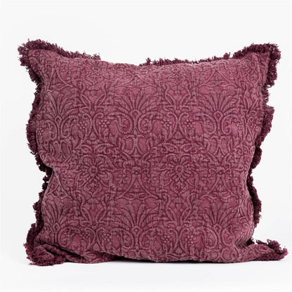 Pillow - Fuchsia Matelasse with Fringe