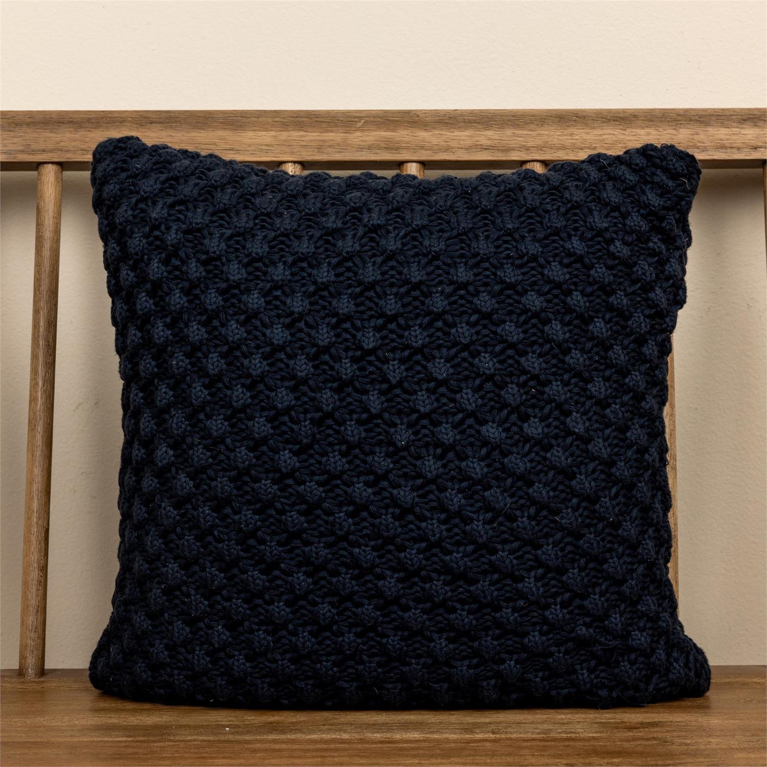 Pillow - Navy Blue Popcorn Knit