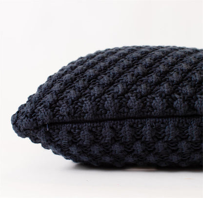 Pillow - Navy Blue Popcorn Knit
