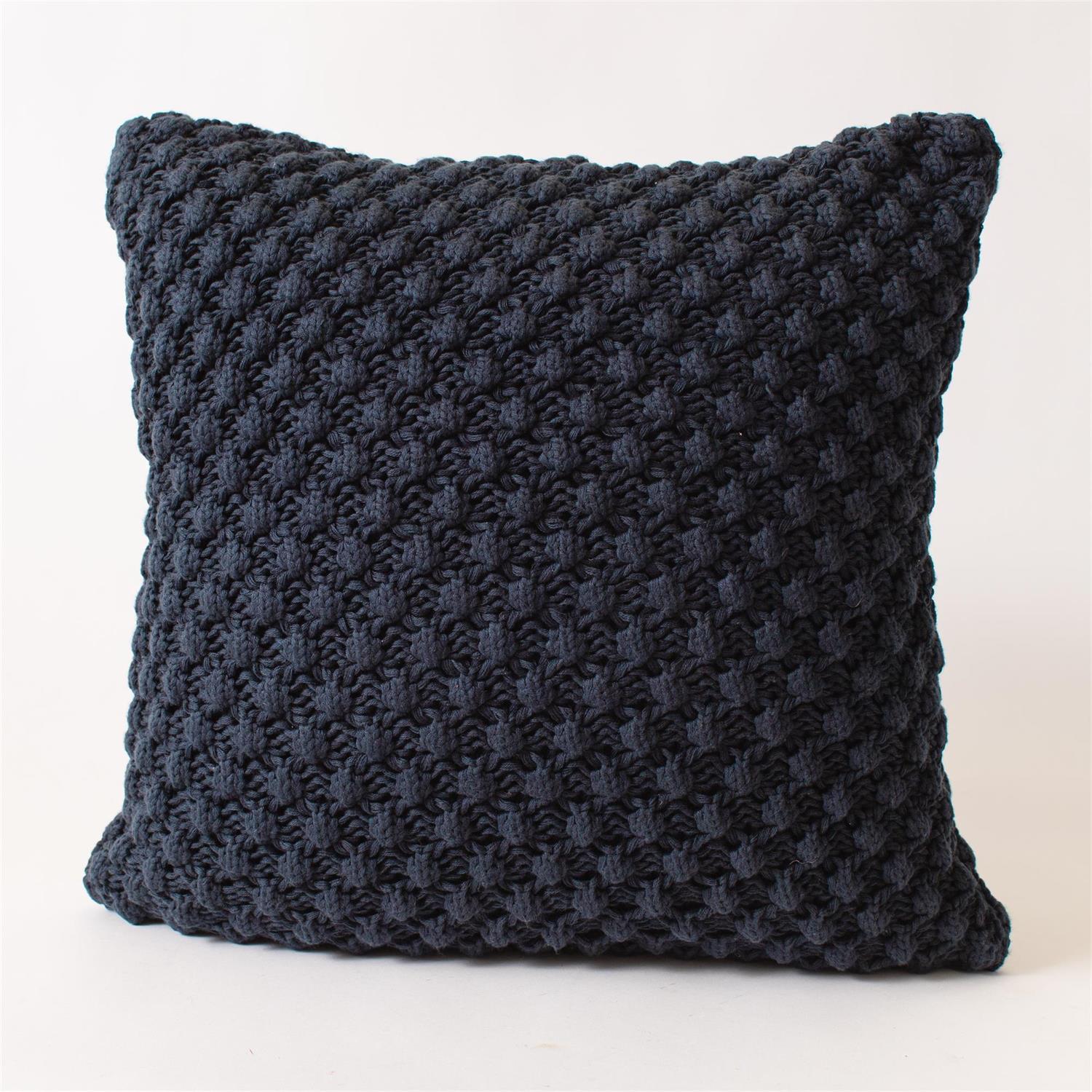 Pillow - Navy Blue Popcorn Knit