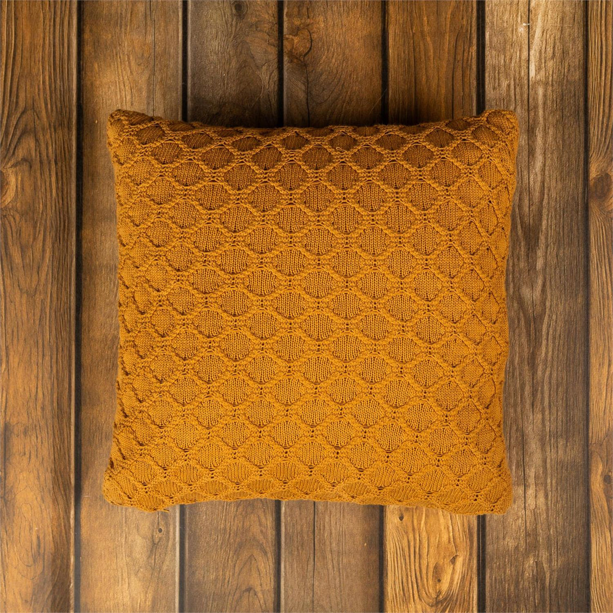 Pillow - Gold Diamond Knit