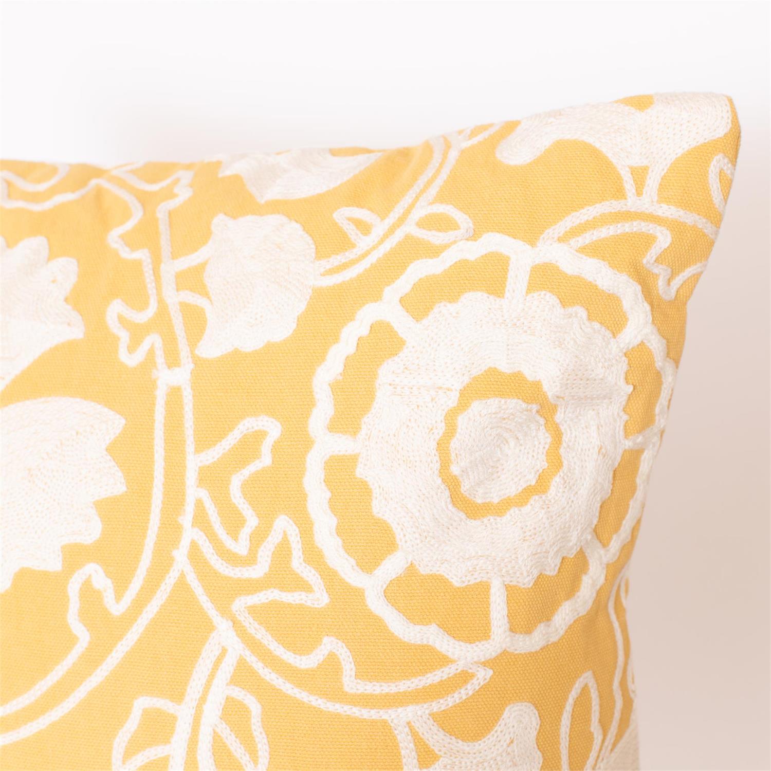 Pillow - Fleur de Creme Crewelwork