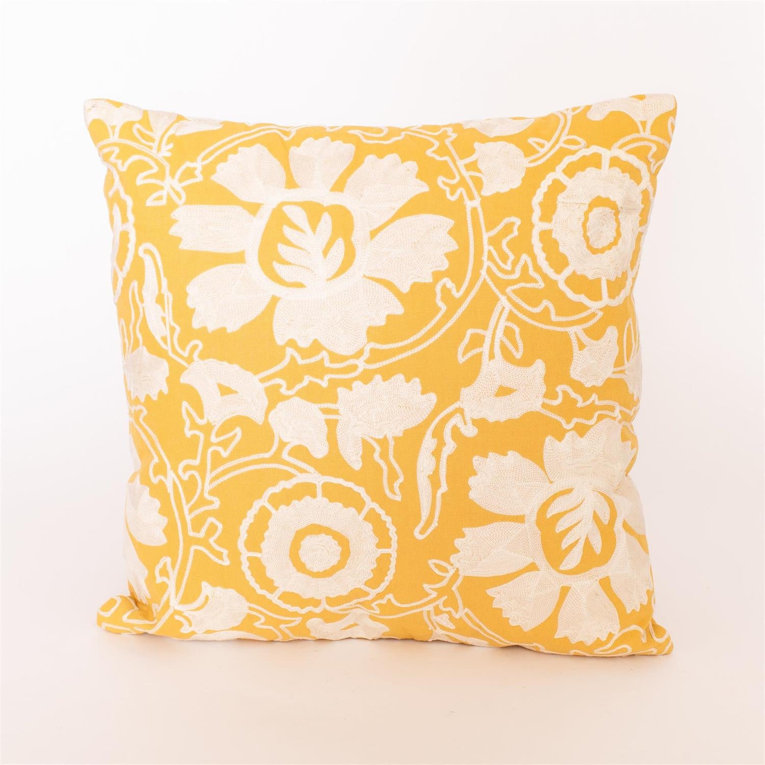 Pillow - Fleur de Creme Crewelwork