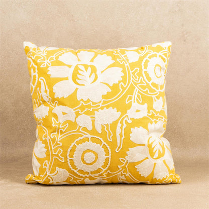 Pillow - Fleur de Creme Crewelwork