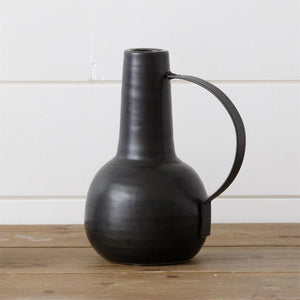 Vase with Handle - Matte Black, Small