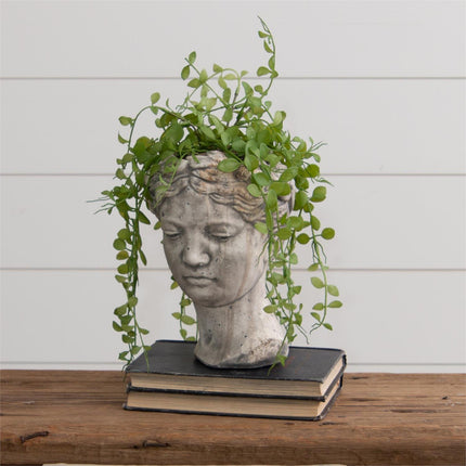 CEMENT GARDEN HEAD PLANTER