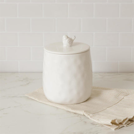 CERAMIC BIRD CANISTER, SMALL