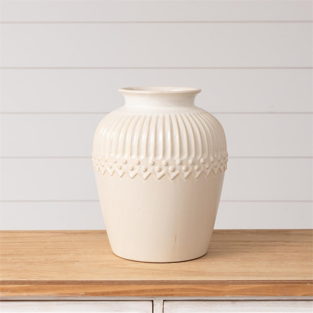 Ceramic Vase with Stripe Design