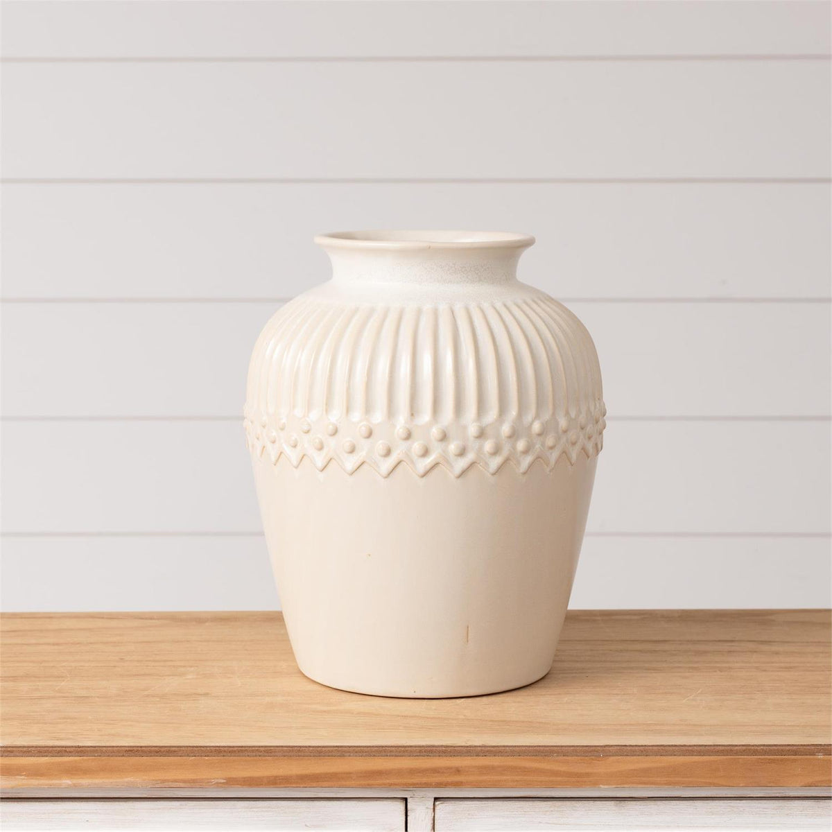 Ceramic Vase with Stripe Design