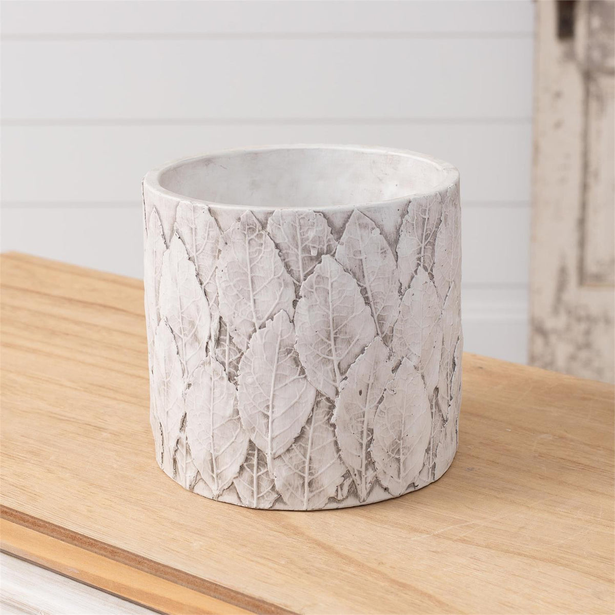 Planter - Stamped Leaves