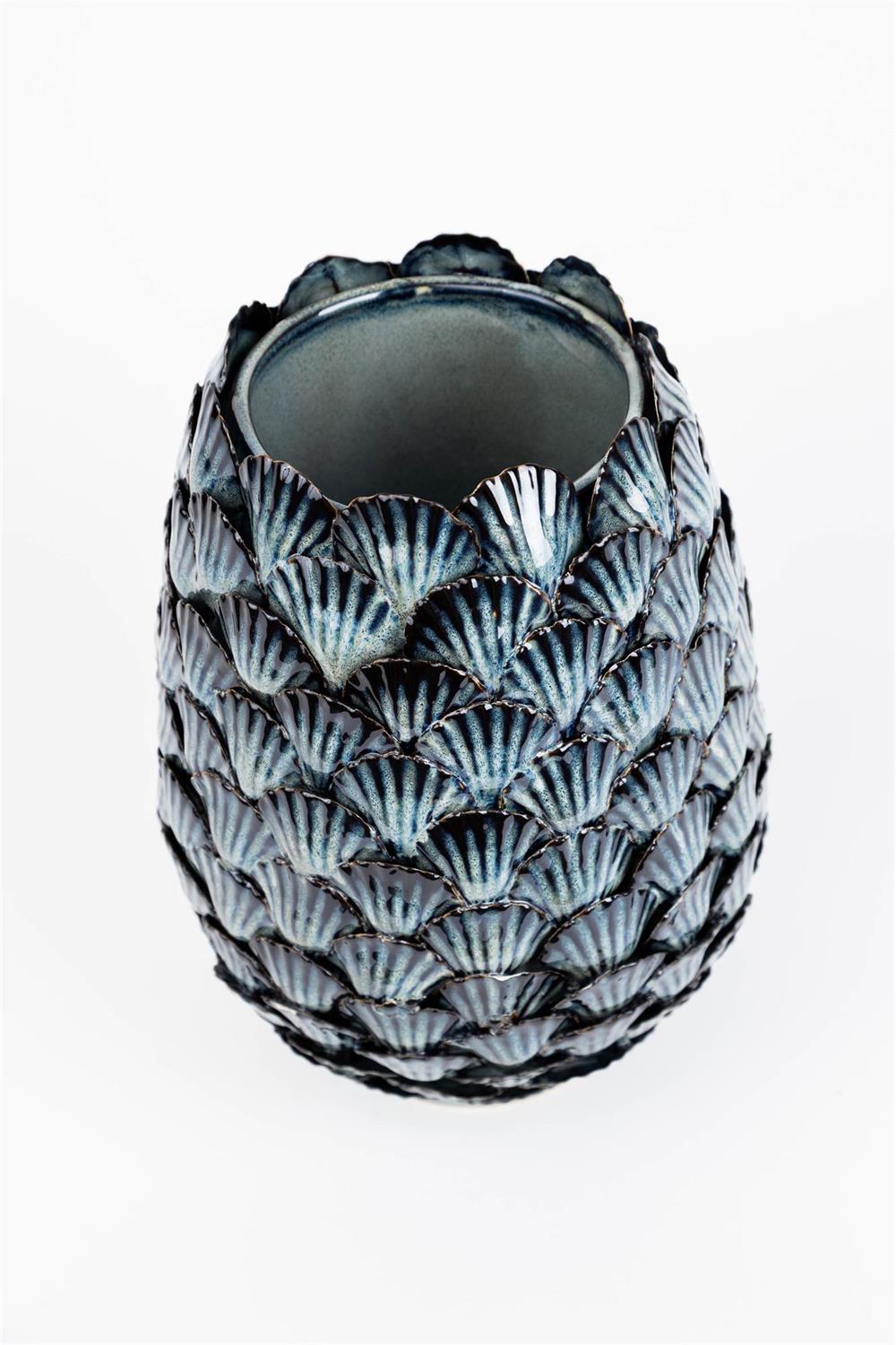 Vase - Blue Hand Applied Seashells