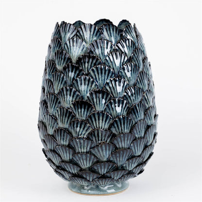 Vase - Blue Hand Applied Seashells
