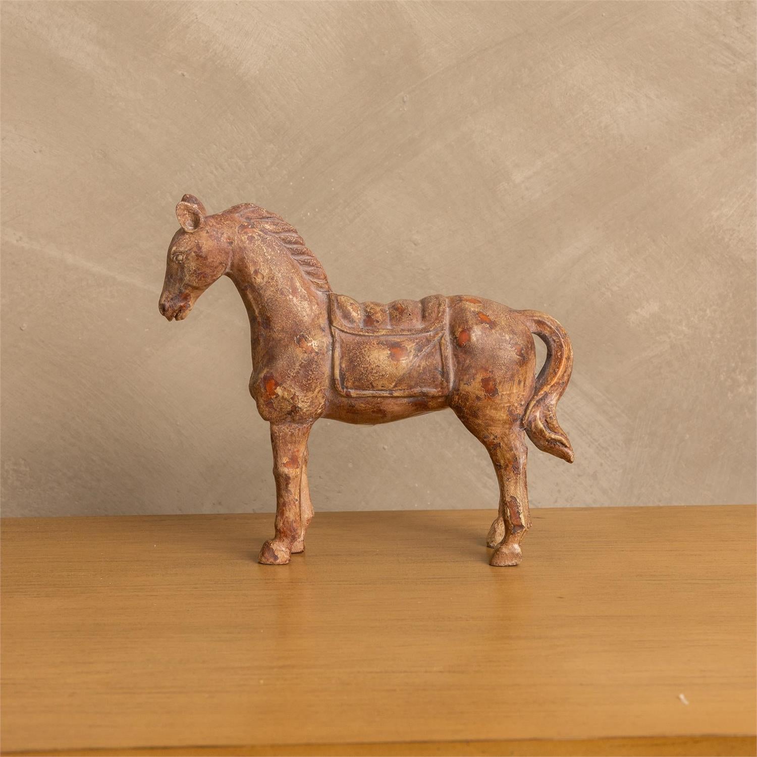 Rustic Brown Horse Figure