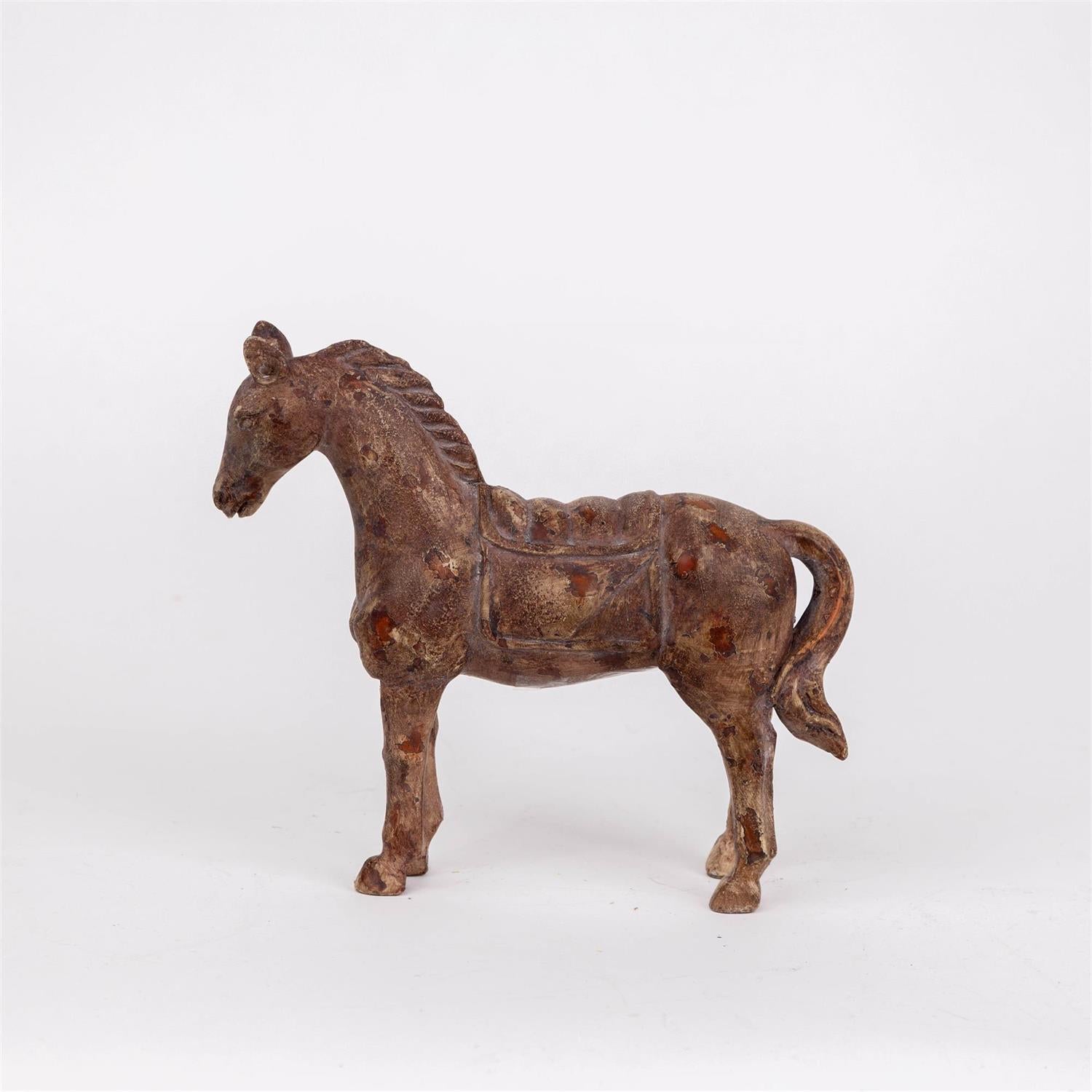 Rustic Brown Horse Figure