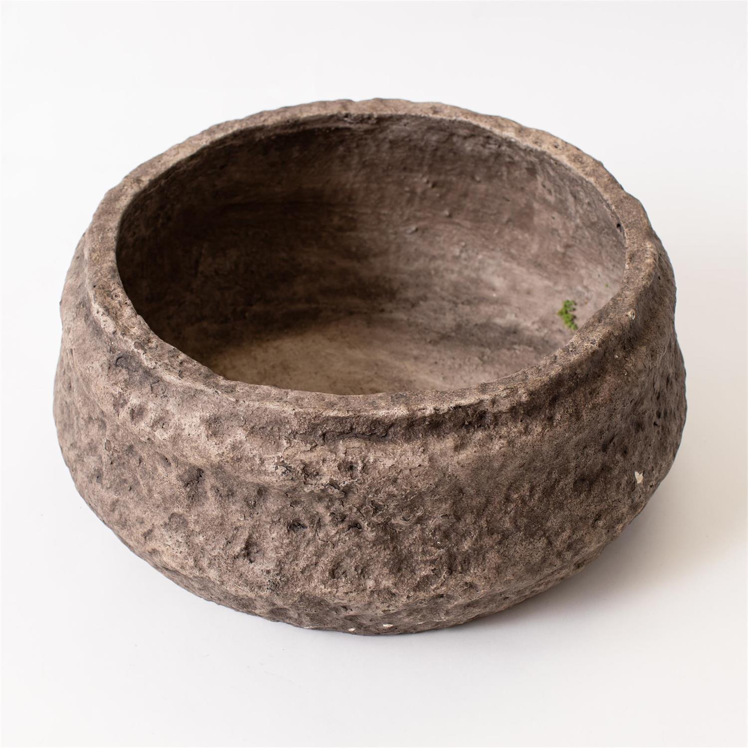 Planter - Shallow Rustic Textured Cement