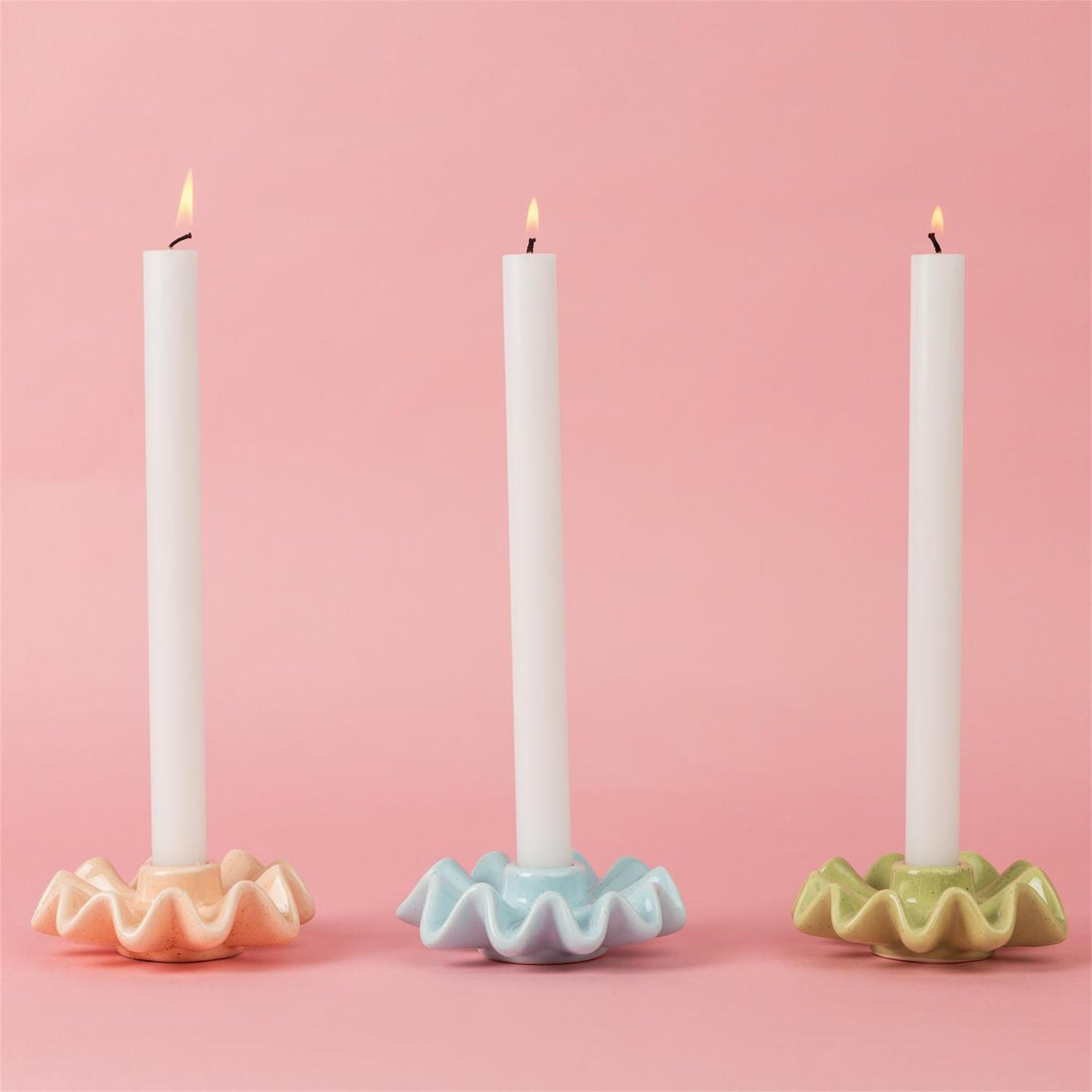 Taper Holder - Ruffle Glow