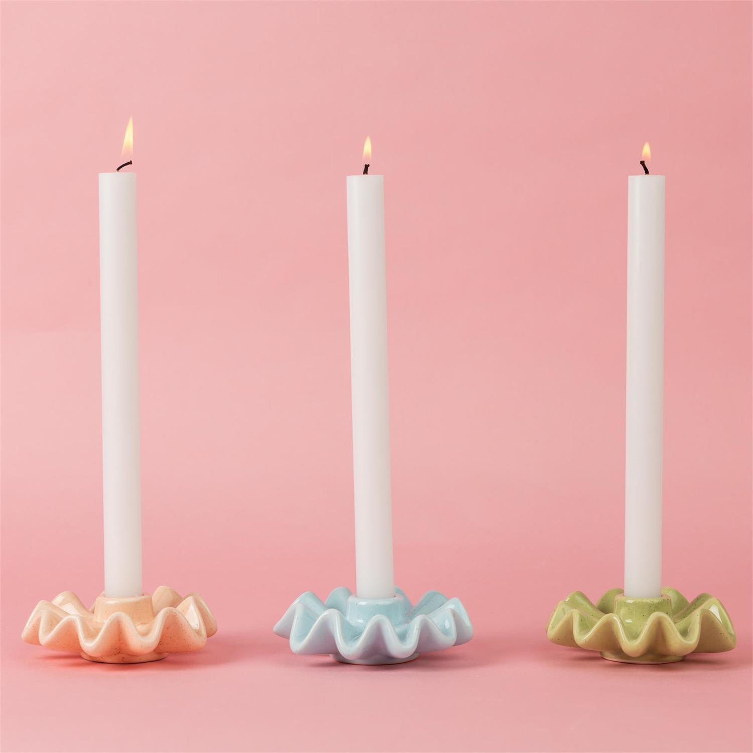 Taper Holder - Ruffle Glow
