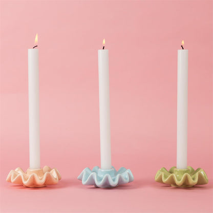 Taper Holder - Ruffle Glow