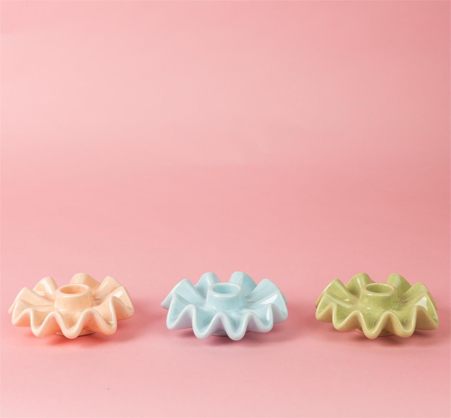 Taper Holder - Ruffle Glow