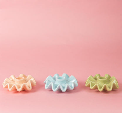 Taper Holder - Ruffle Glow