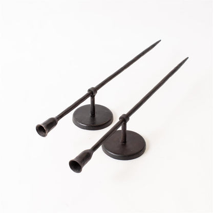 Black Iron Taper Candle Wall Sconces