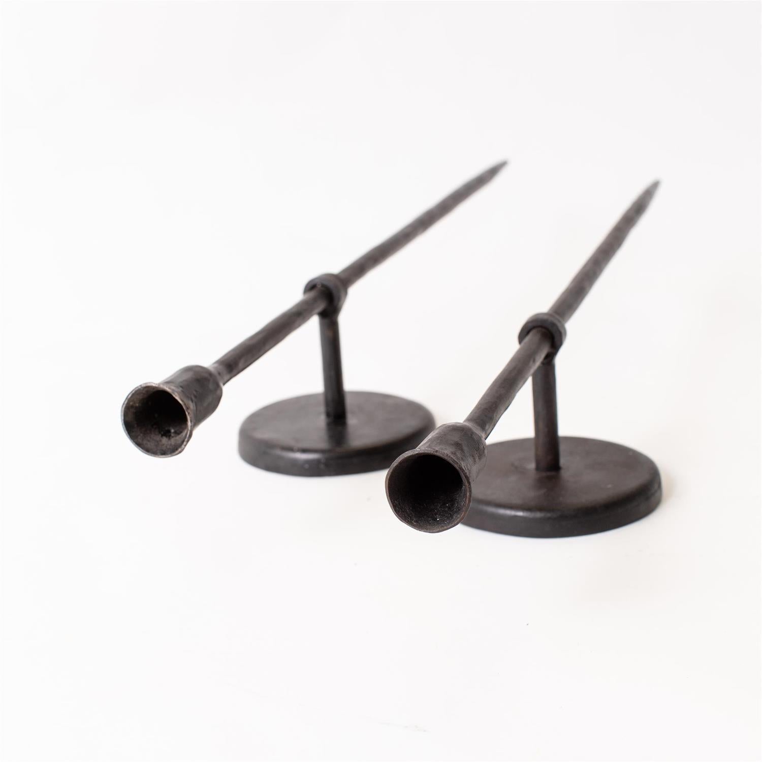 Black Iron Taper Candle Wall Sconces