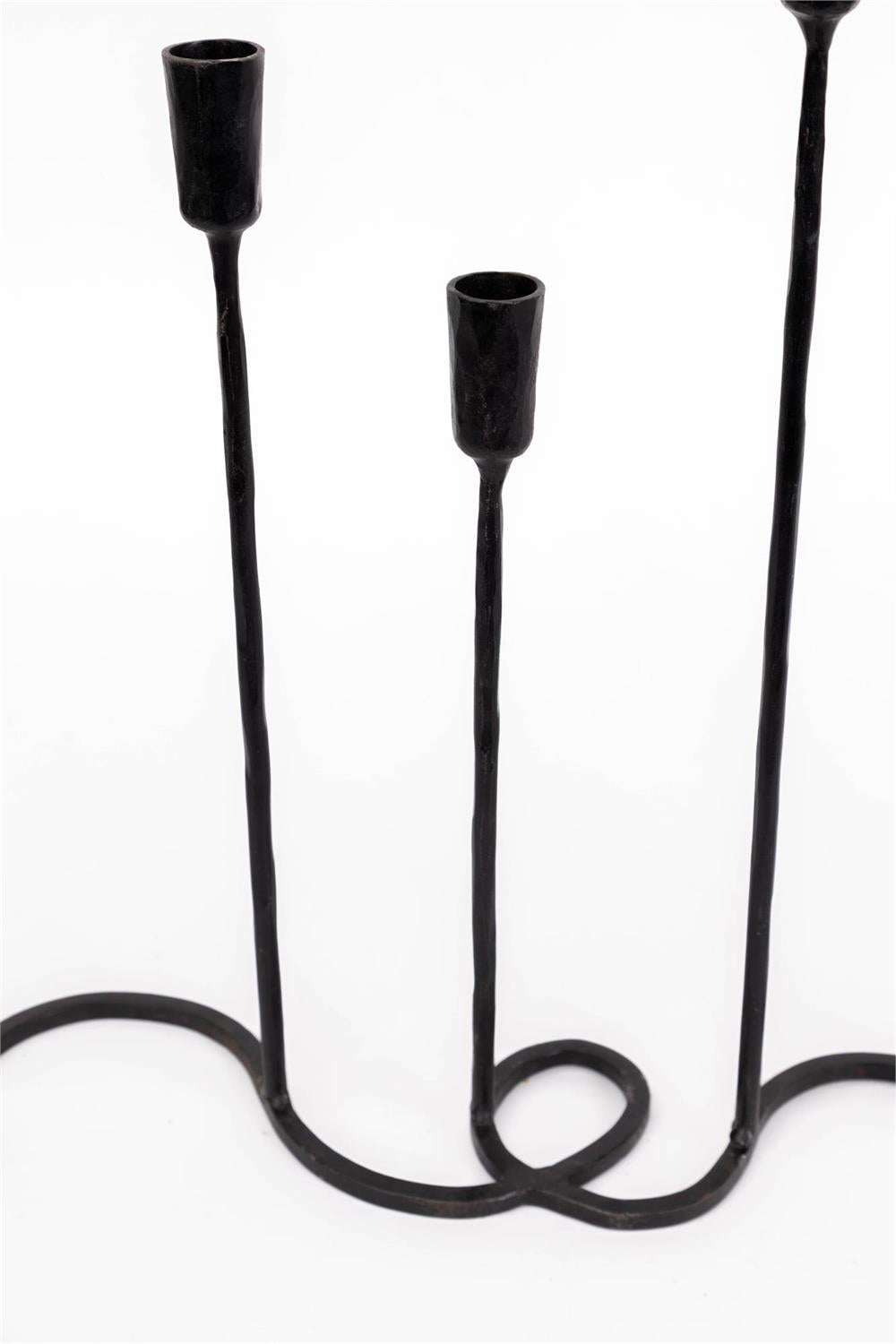 Black Iron Taper Candle Holder Centerpiece