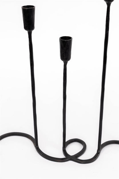 Black Iron Taper Candle Holder Centerpiece