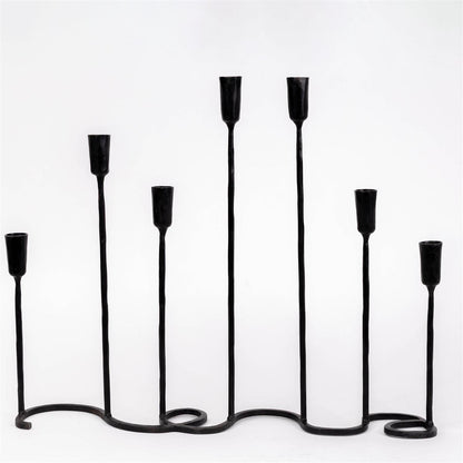 Black Iron Taper Candle Holder Centerpiece