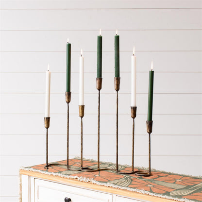 Brass Iron Taper Candle Holder Centerpiece