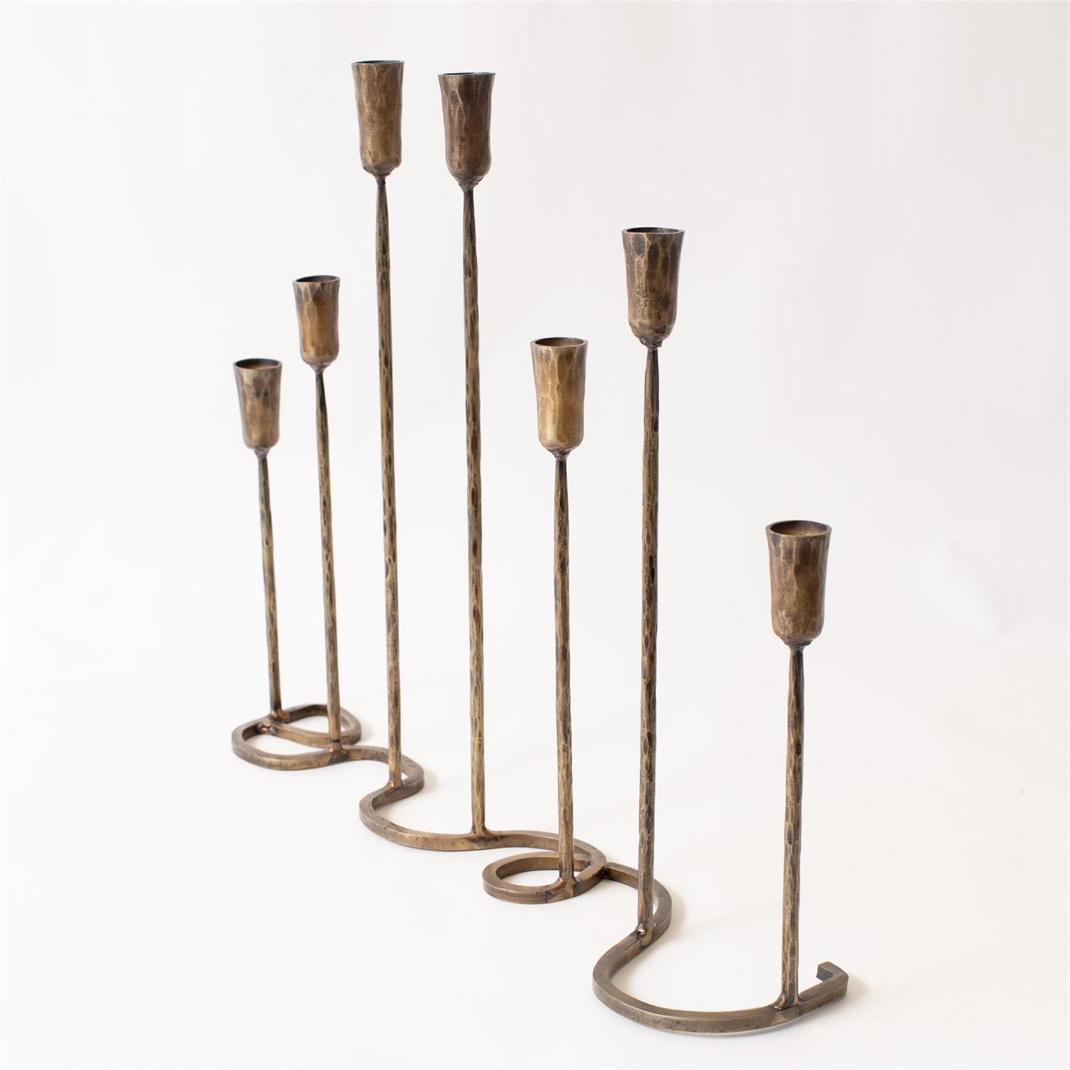 Brass Iron Taper Candle Holder Centerpiece