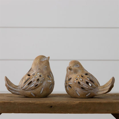 LED Bird Figurines - 2 pc set