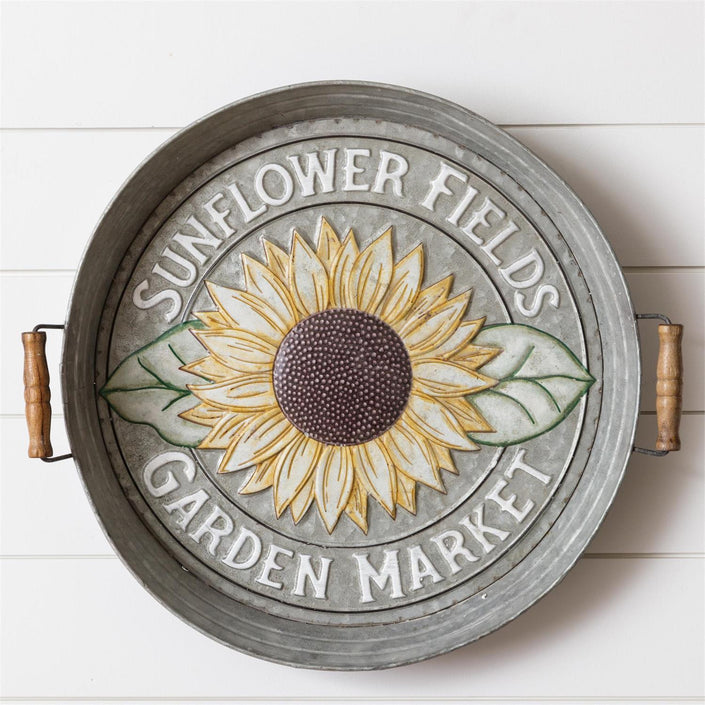 EMBOSSED SUNFLOWER TRAY