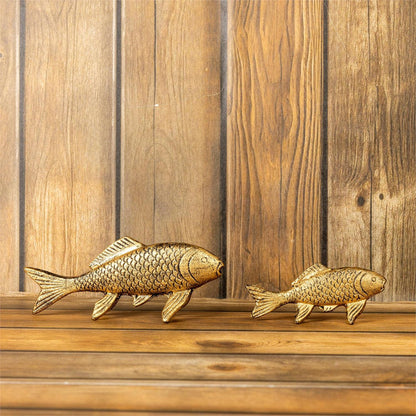 Gold Koi Fish Figurines (Set of 2)