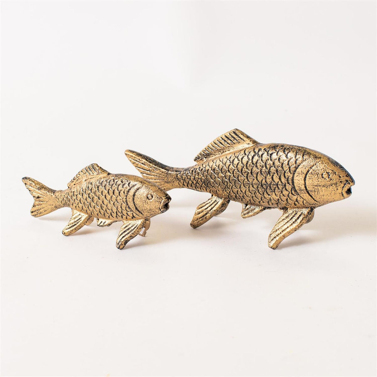 Gold Koi Fish Figurines (Set of 2)