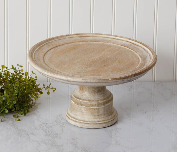 WHITE WASHED CAKE STAND