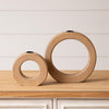 Wood Circle Candle Holders