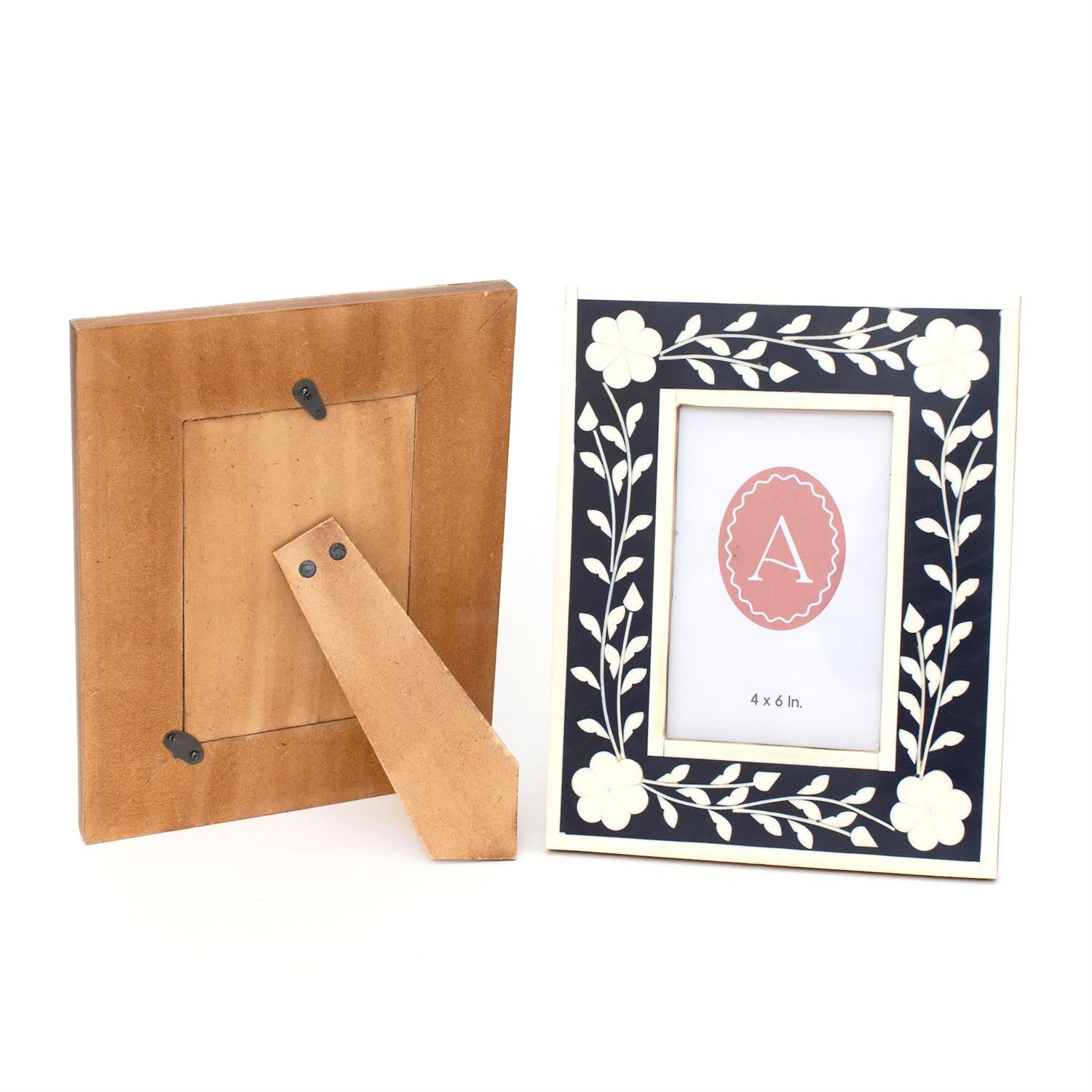 Photo Frames - Blue Floral Inlay, 4 X 6 Photo