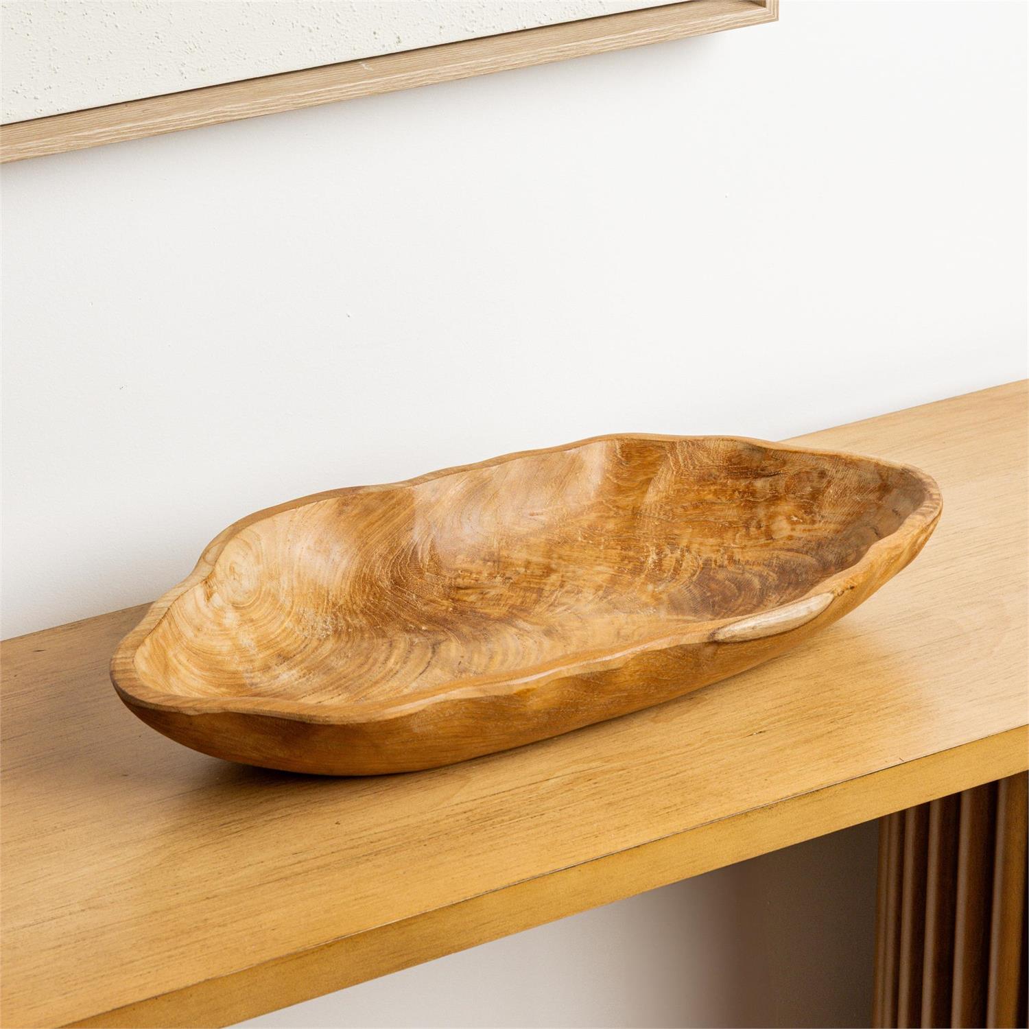 Organic Shape Teak Wood Serving Tray