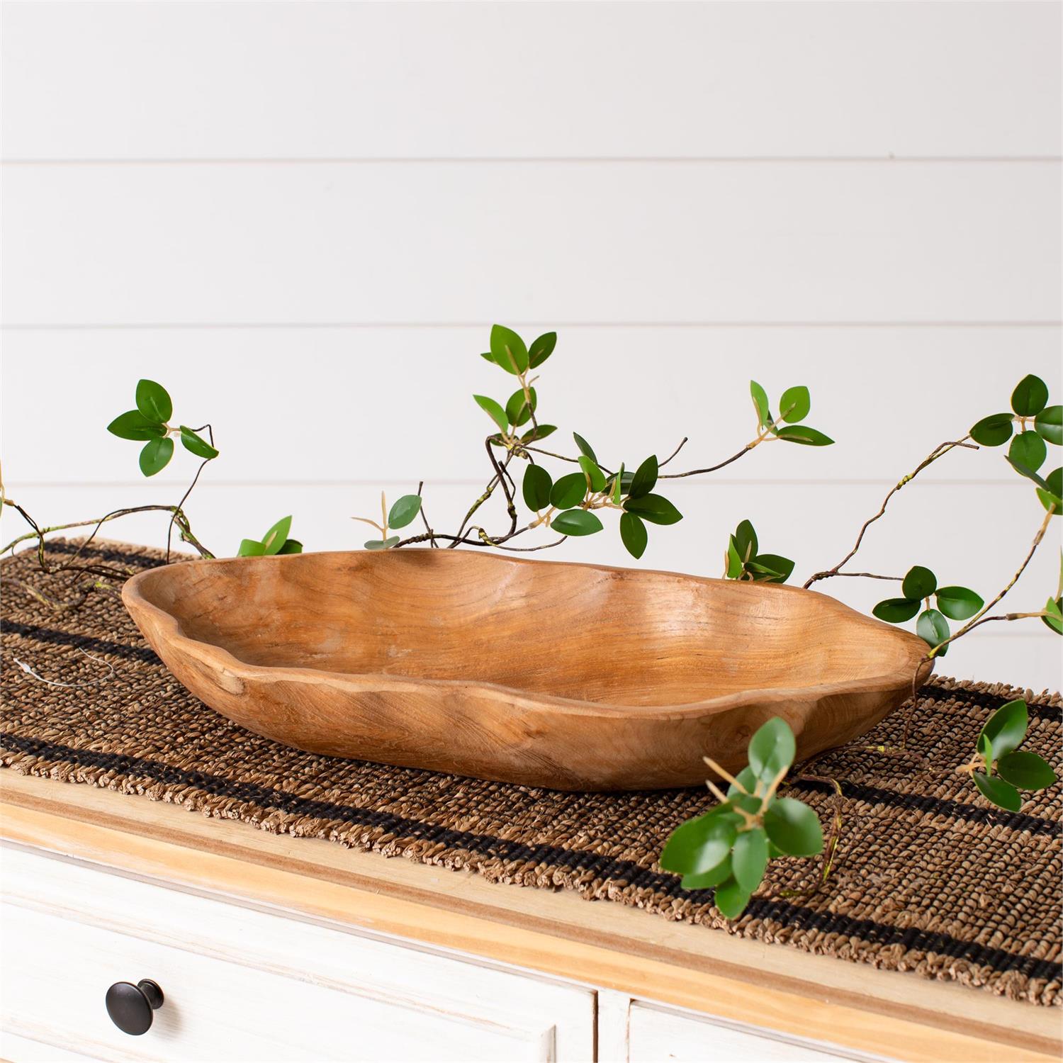 Organic Shape Teak Wood Serving Tray